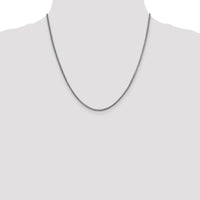 14K White Gold 20" Franco Chain Necklace with Lobster Clasp by Oro Pregiato