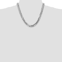 14K White Gold 20-Inch Flat Beveled Curb Chain with Polished Rhodium Finish by 0
