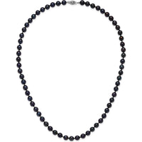 14K White Gold 20" Necklace with 7-8mm Black Akoya Cultured Pearls by Monteluci Fine Jewelry