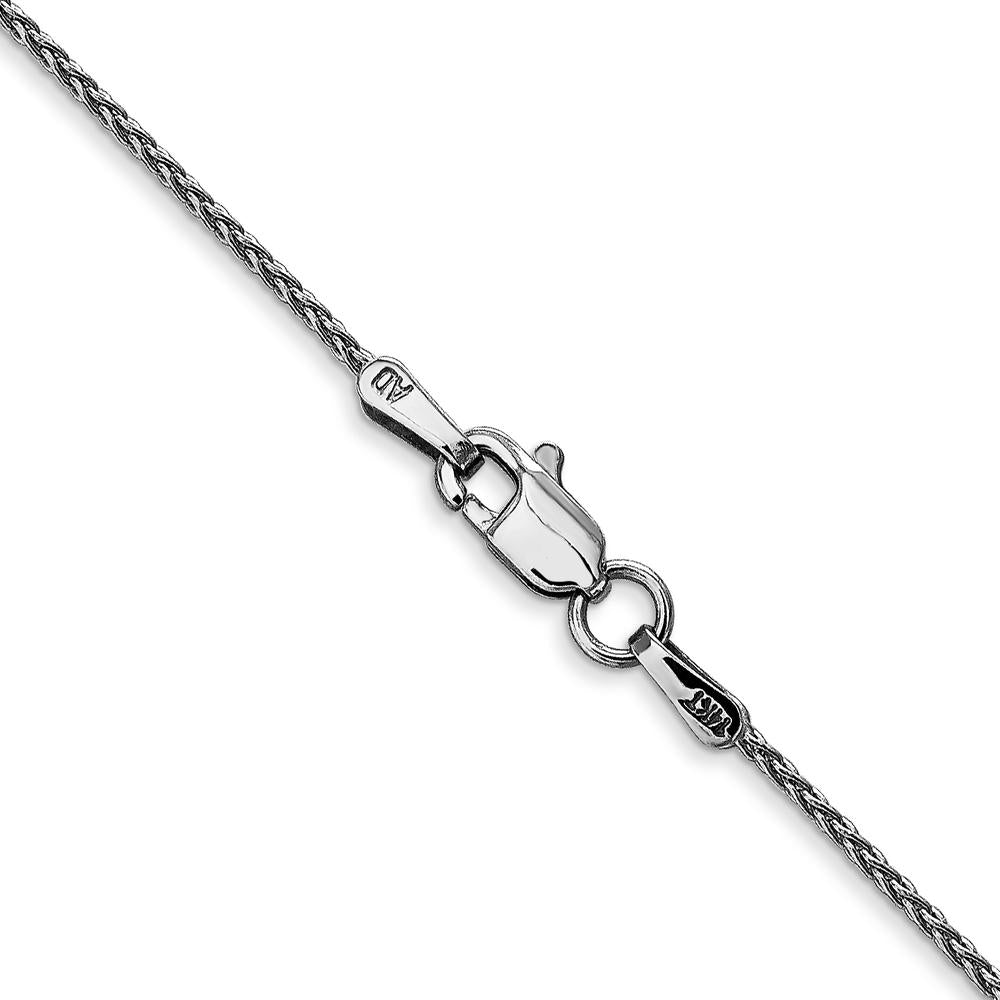 14K White Gold 20" Parisian Wheat Chain Necklace - Rhodium Plated by Oro Pregiato