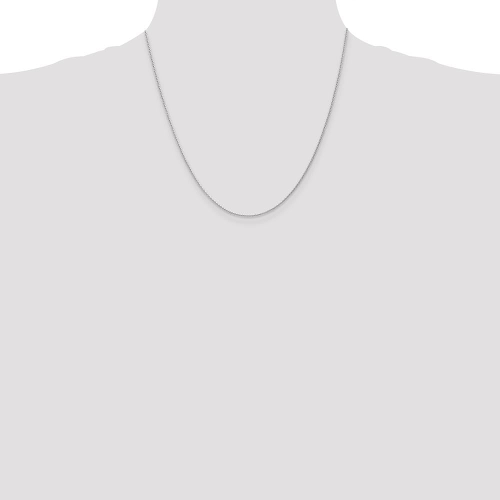 14K White Gold 20" Parisian Wheat Chain Necklace - Rhodium Plated by Oro Pregiato