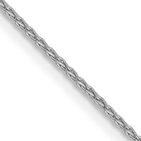 14K White Gold 20" Parisian Wheat Chain Necklace with Lobster Clasp - 1mm Width by Oro Pregiato