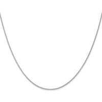 14K White Gold 20" Parisian Wheat Chain Necklace with Lobster Clasp - 1mm Width by Oro Pregiato