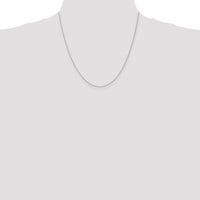 14K White Gold 20" Parisian Wheat Chain Necklace with Lobster Clasp - 1mm Width by Oro Pregiato