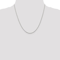 14K White Gold 20" Parisian Wheat Chain Necklace with Lobster Clasp - Rhodium Finish by Oro Pregiato