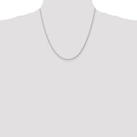 14K White Gold 20" Parisian Wheat Chain with Polished Finish and Lobster Clasp by Oro Pregiato