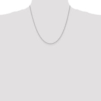 14K White Gold 20" Regular Rope Chain Necklace with Lobster Clasp - 2mm Width by 0