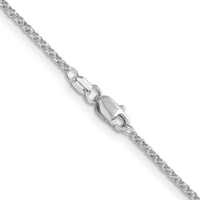 14K White Gold 20" Rolo Pendant Chain with Lobster Clasp - Polished & Rhodium Plated Finish by Oro Pregiato