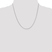 14K White Gold 20" Rolo Pendant Chain with Lobster Clasp - Polished & Rhodium Plated Finish by Oro Pregiato