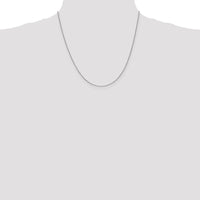 14K White Gold 20" Spiga Chain Necklace with Lobster Clasp - 0.85mm Width by Oro Pregiato