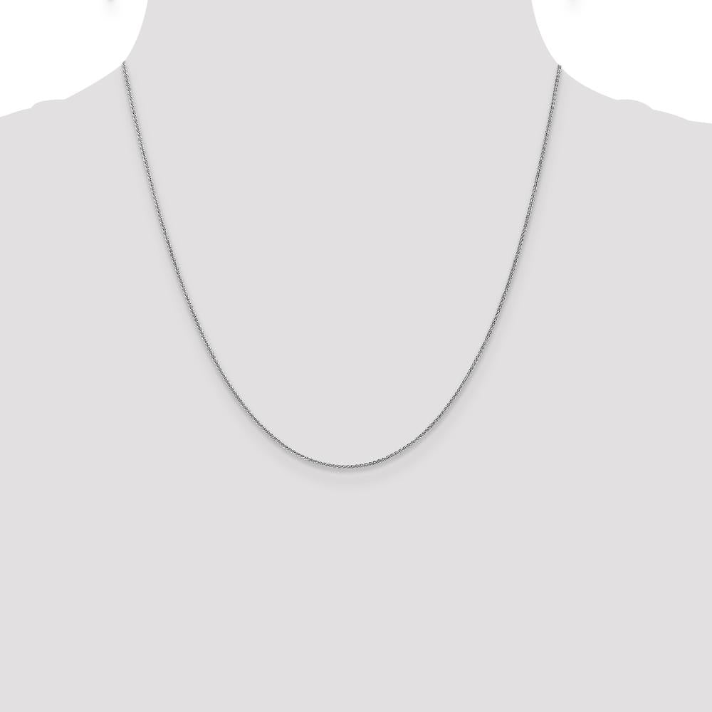 14K White Gold 20" Spiga Chain Necklace with Lobster Clasp by Monteluci Fine Jewelry