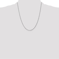 14K White Gold 22" 1.05mm Diamond-Cut Spiga Chain with Spring Ring Clasp by Oro Pregiato