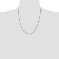 14K White Gold 22" 1.25mm Spiga Chain with Lobster Clasp - Polished and Rhodium Plated by Oro Pregiato