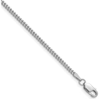 14K White Gold 22" 1.4mm Franco Chain with Lobster Clasp - Polished Finish by Oro Pregiato