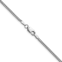 14K White Gold 22" 1.4mm Franco Chain with Lobster Clasp - Polished Finish by Oro Pregiato