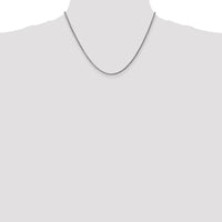 14K White Gold 22" 2.1mm Diamond-Cut Spiga Chain with Lobster Clasp by Oro Pregiato