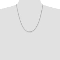 14K White Gold 22" 2.75mm Rope Chain with Lobster Clasp by 0