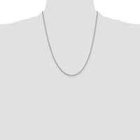 14K White Gold 22" 2mm Round Open Link Cable Chain with Lobster Clasp by Oro Pregiato