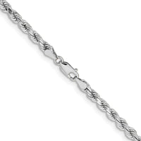 14K White Gold 22" 4.25mm Diamond-Cut Rope Necklace with Lobster Clasp