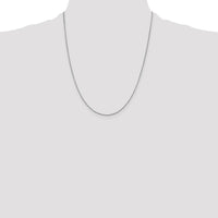 14K White Gold 22" Box Chain with Lobster Clasp - Polished Finish by Oro Pregiato