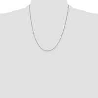 14K White Gold 22" Box Chain with Rhodium Plating and Lobster Clasp by Oro Pregiato