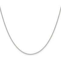 14K White Gold 22" Cable Chain Necklace - Polished Finish with Lobster Clasp by Oro Pregiato