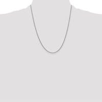 14K White Gold 22" Cable Chain Necklace with Lobster Clasp - 1.4mm Width by Oro Pregiato