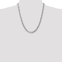 14K White Gold 22" Concave Anchor Chain - 5.25mm Width by 0