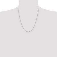 14K White Gold 22" Diamond-Cut Cable Chain Necklace - 1.2mm Width by Oro Pregiato