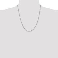 14K White Gold 22" Diamond-Cut Cable Chain Necklace with Lobster Clasp by Oro Pregiato