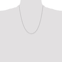 14K White Gold 22" Diamond-Cut Cable Chain Necklace with Lobster Clasp by Oro Pregiato