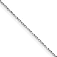 14K White Gold 22" Diamond-Cut Forzantine Cable Chain - Polished Finish by Oro Pregiato