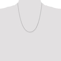 14K White Gold 22" Diamond-Cut Parisian Wheat Chain with Lobster Clasp - 1mm Width by Oro Pregiato