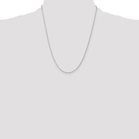 14K White Gold 22" Diamond-Cut Parisian Wheat Chain with Lobster Clasp by Oro Pregiato
