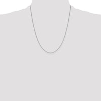 14K White Gold 22" Diamond-Cut Round Open Link Cable Chain Necklace with Lobster Clasp by Monteluci Fine Jewelry