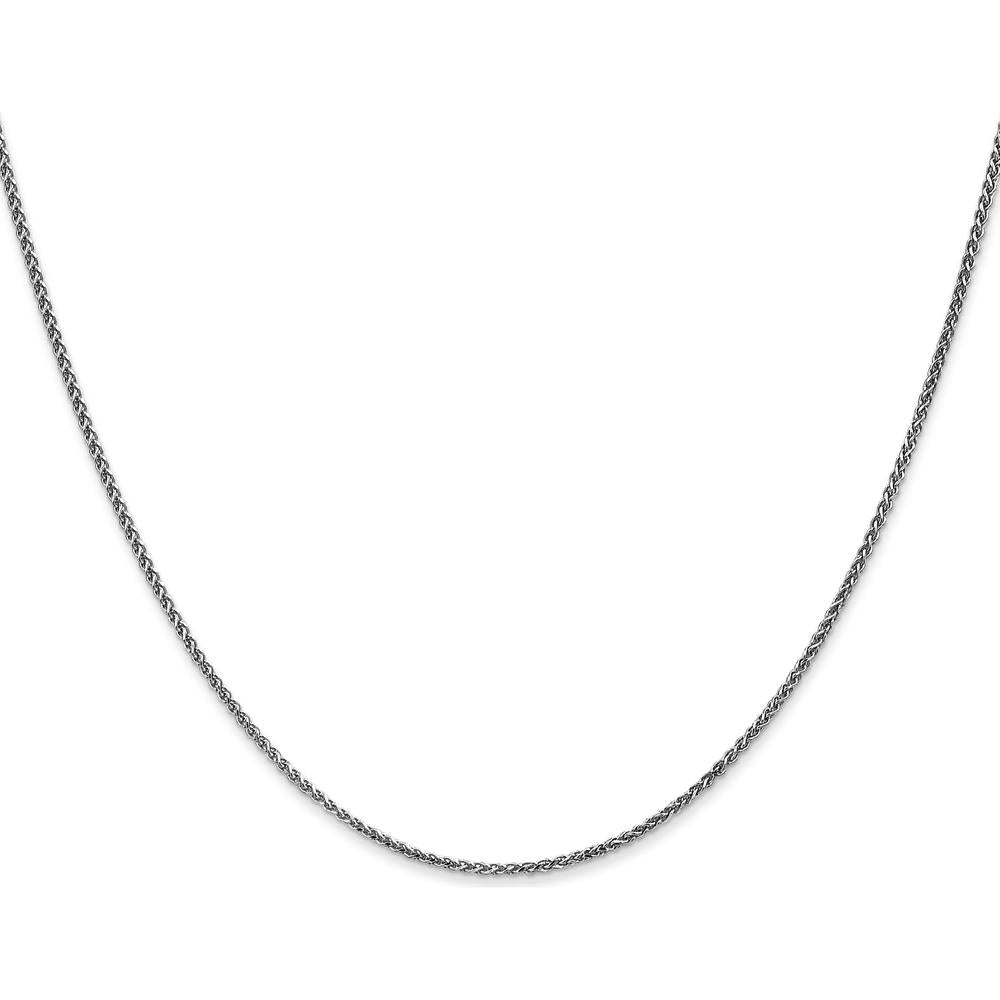 14K White Gold 22" Diamond-Cut Spiga Chain with Lobster Clasp by Oro Pregiato