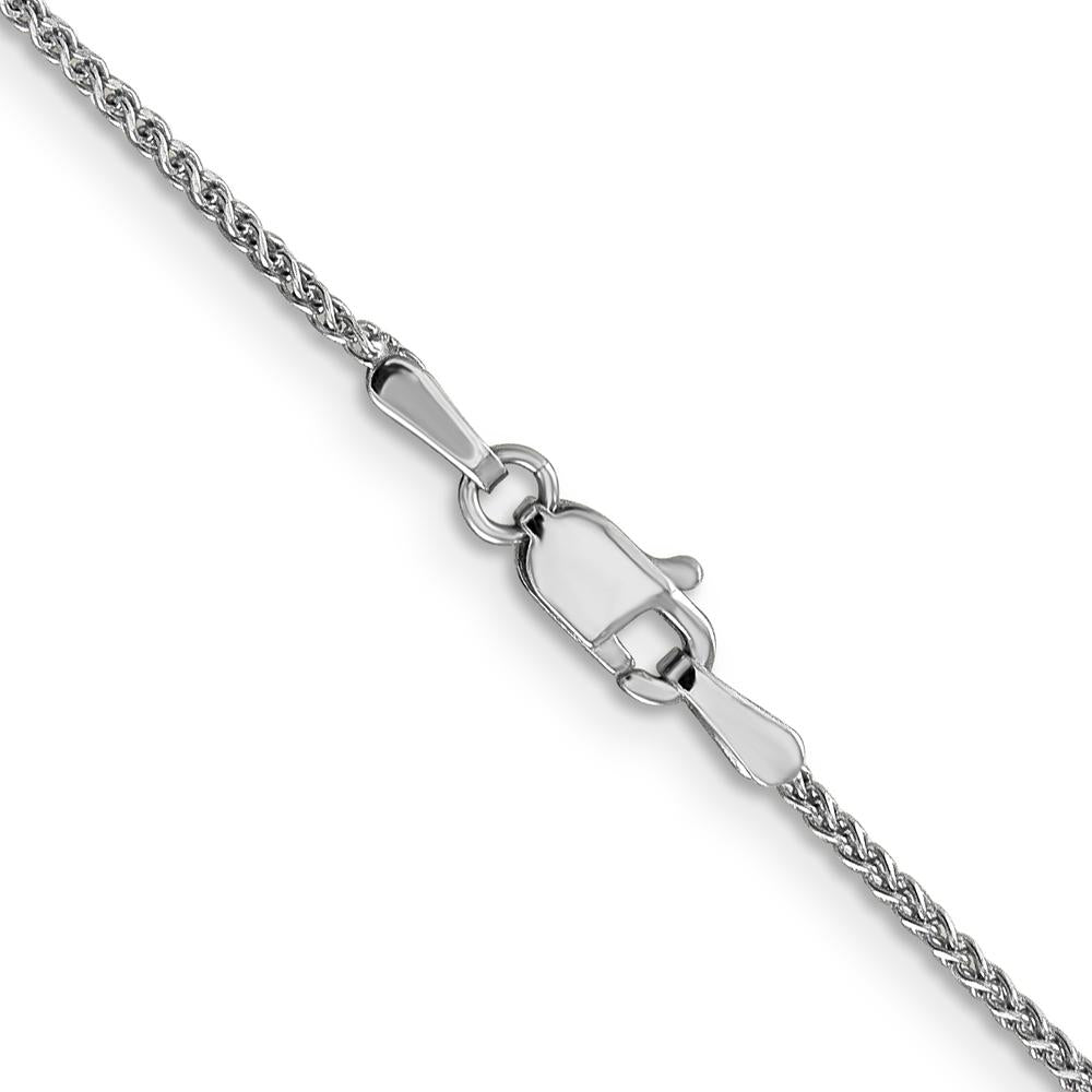 14K White Gold 22" Diamond-Cut Spiga Chain with Lobster Clasp by Oro Pregiato