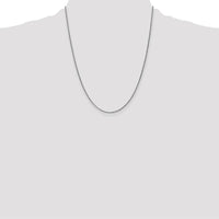 14K White Gold 22" Diamond-Cut Spiga Chain with Lobster Clasp by Oro Pregiato
