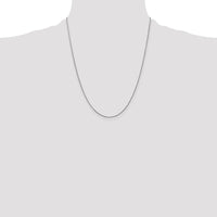 14K White Gold 22" Diamond-Cut Spiga Chain with Lobster Clasp by Oro Pregiato