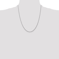 14K White Gold 22" Diamond-Cut Spiga Chain with Lobster Clasp - Rhodium Plated by Oro Pregiato