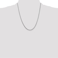 14K White Gold 22" Franco Chain with Lobster Clasp - 1.3mm Width by Oro Pregiato