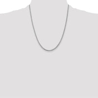 14K White Gold 22" Franco Chain with Lobster Clasp - 2mm Width by Oro Pregiato