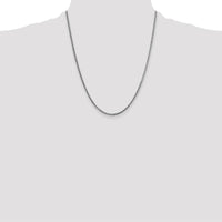 14K White Gold 22" Franco Chain with Lobster Clasp - Polished Finish by Oro Pregiato