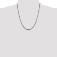 14K White Gold 22-Inch 4.25mm Miami Cuban Chain with Rhodium Plating by Oro Pregiato