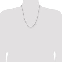 14K White Gold 22" Paperclip Chain with Beveled Edges - 2.1mm Width by Oro Pregiato