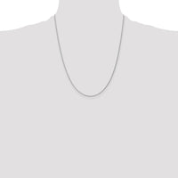 14K White Gold 22" Parisian Wheat Chain with Lobster Clasp - Polished Rhodium Finish by Oro Pregiato