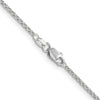 14K White Gold 22" Rolo Pendant Chain with Polished Finish by Oro Pregiato