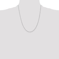 14K White Gold 22" Singapore Chain with Spring Ring Clasp - Polished Finish by Oro Pregiato