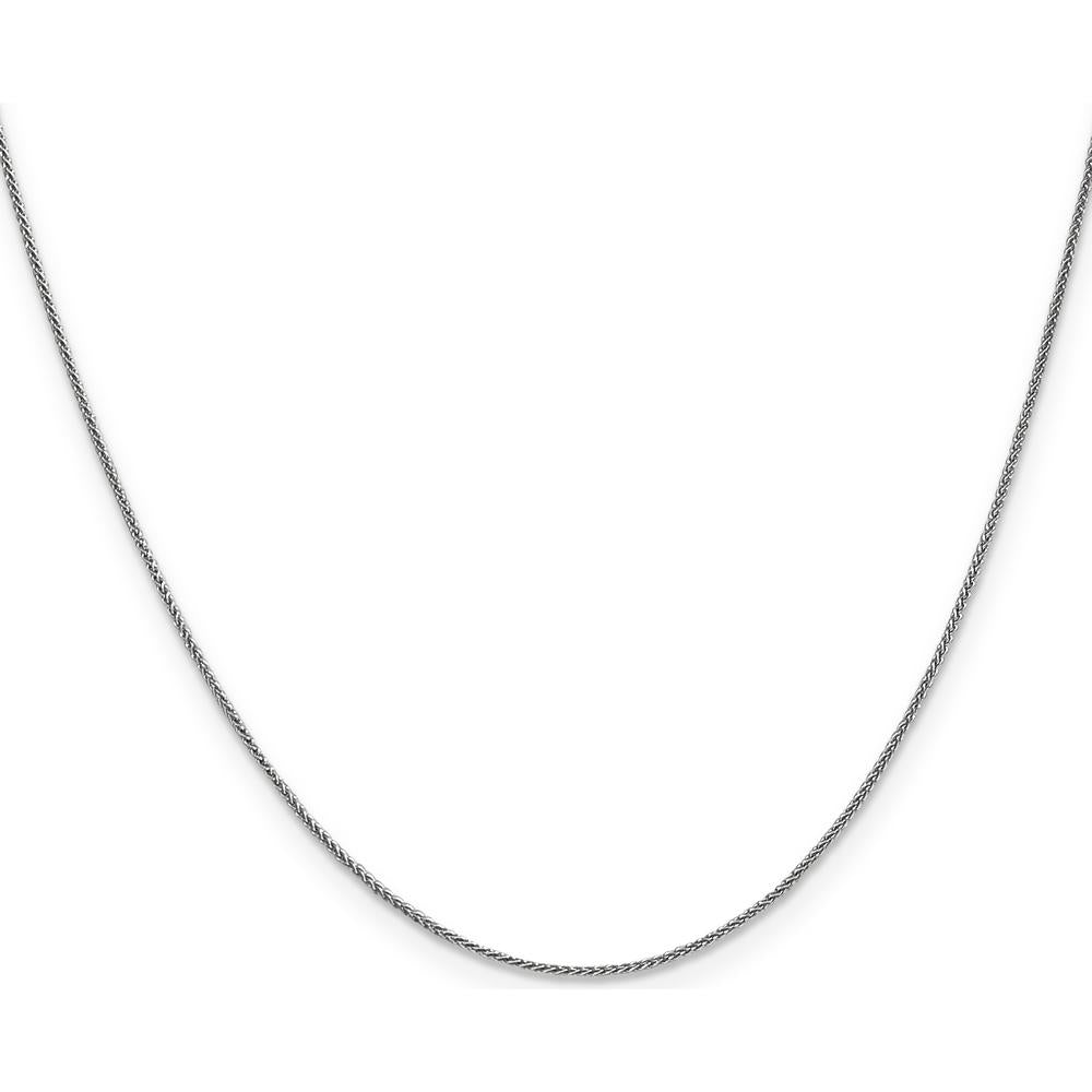 14K White Gold 22" Spiga Chain with Polished Finish and Lobster Clasp by Oro Pregiato