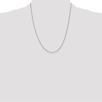 14K White Gold 22" Spiga Chain with Polished Finish and Lobster Clasp by Oro Pregiato